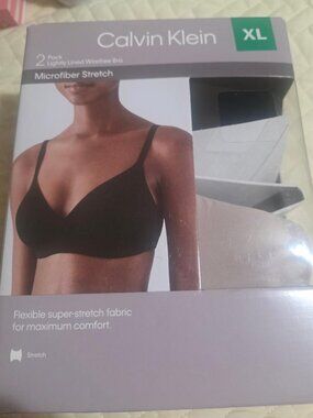 CALFIN KLEIN MICROFIBER BRAS 2 PACK